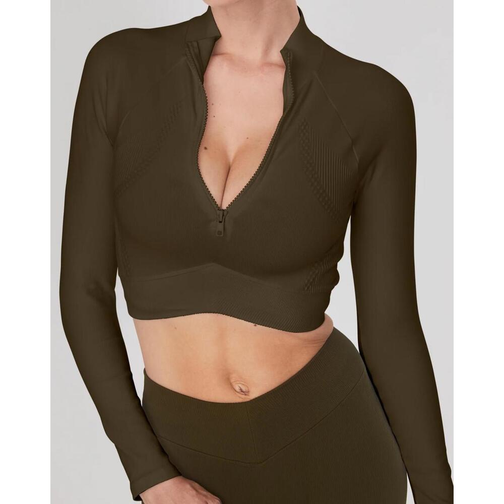 NWT! Joja Exhale Long Sleeve Quarter Zip Midnight Black Size Medium